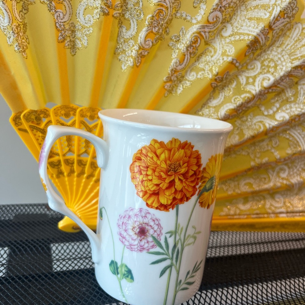 Stechcol Gracie Bone China Coffee/Tea Floral Mug